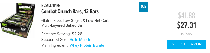 musclepharm combat crunch bar discount coupon