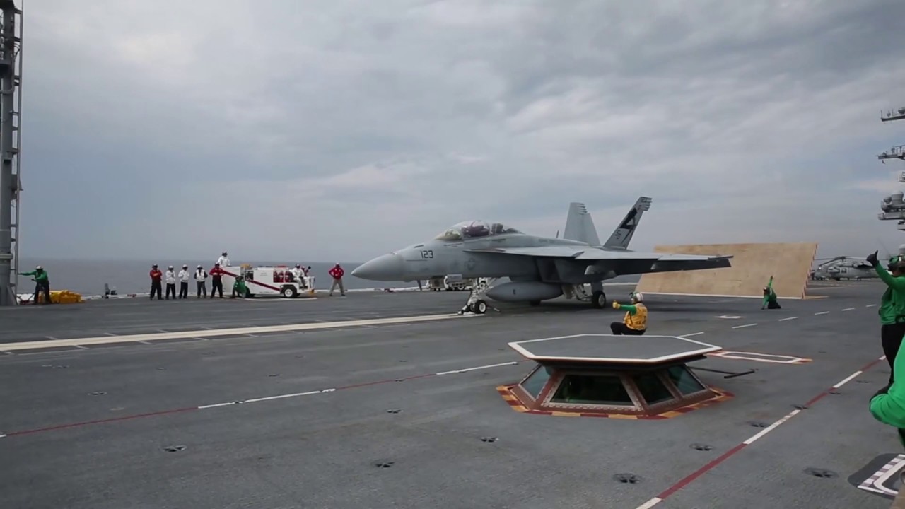 Featured image for “First Aircraft Launched on USS Gerald R. Ford With Electromagnetic Catapult System”
